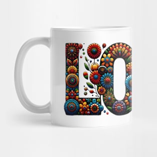 "Love" Floral Fantasy Design Mug